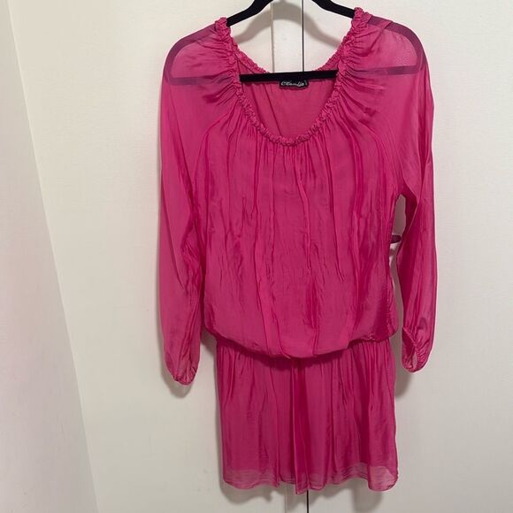 Claudio Milano Couture “The Elastic Dress” in Hot Pink. One size fits 4-12. - Picture 2 of 12